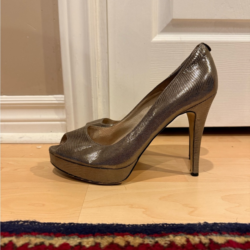 MICHAEL Michael Kors Black Peep-Toe Heels